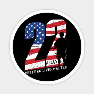 U.S. Navy Veteran 22 A Day Veterans Day Honoring all who served Gift Magnet